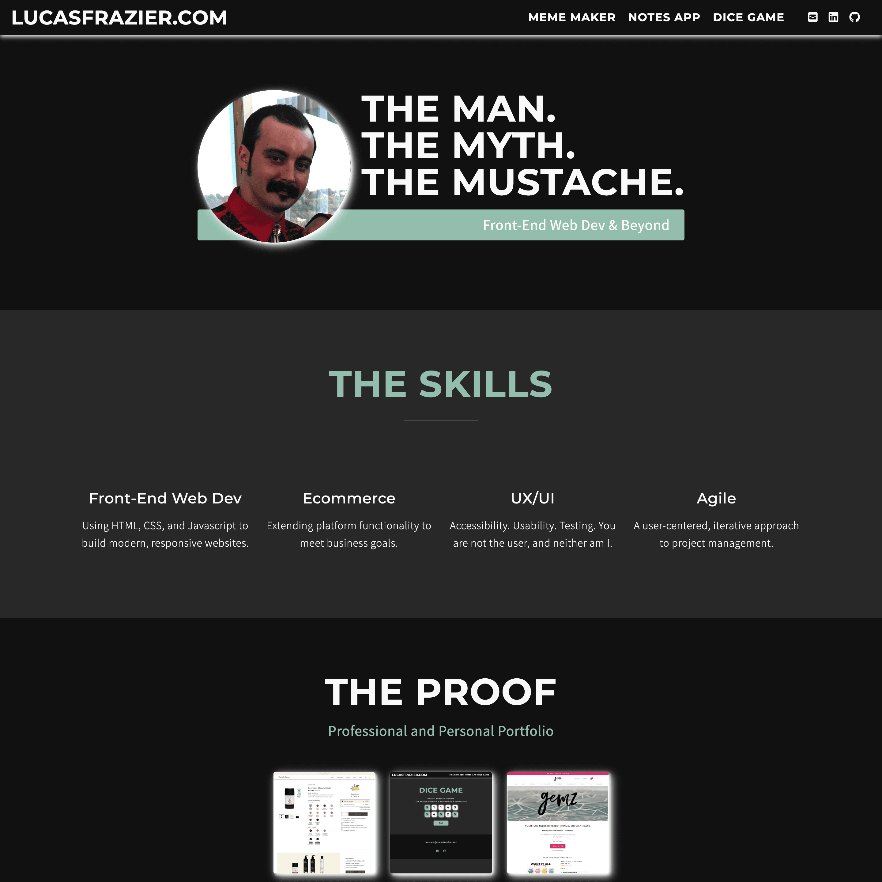 lucasfrazier.com (v1) page